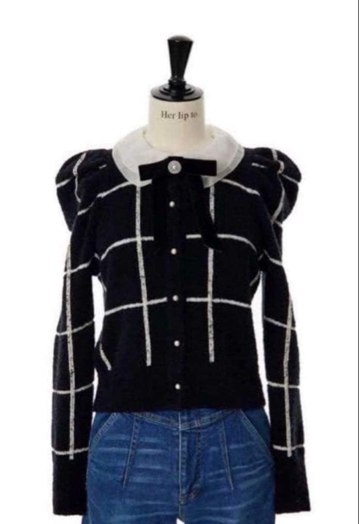 herlipto Crillon Boucle Cardigan 黒　M ニット