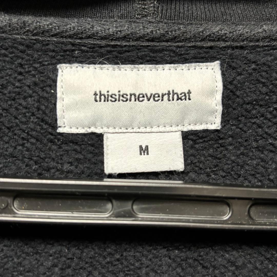 超美品 正規品 Thisisneverthat ロゴパーカー 刺繍ロゴ 黒 M
