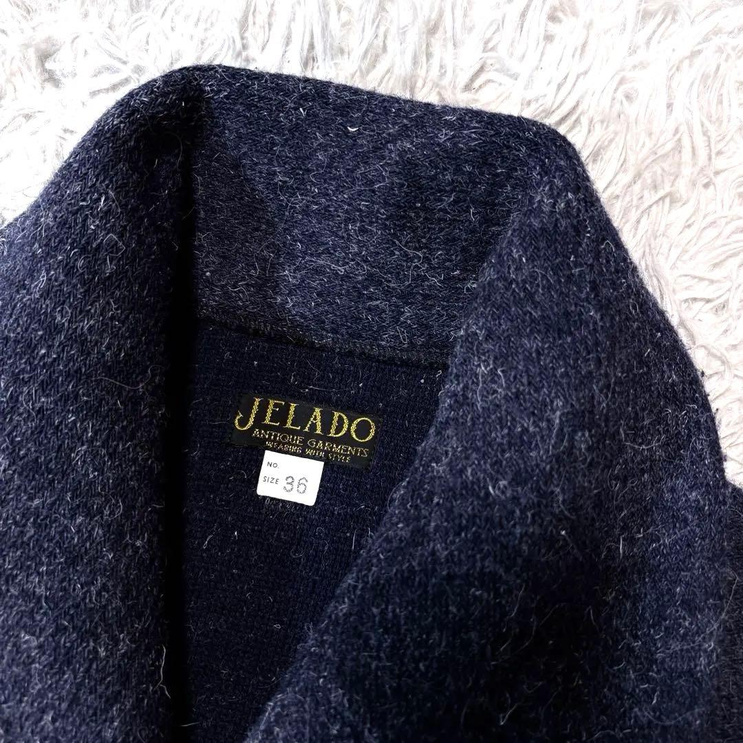 【極美品】JELADO カーディガンジャケット くすみブルー 36サイズ