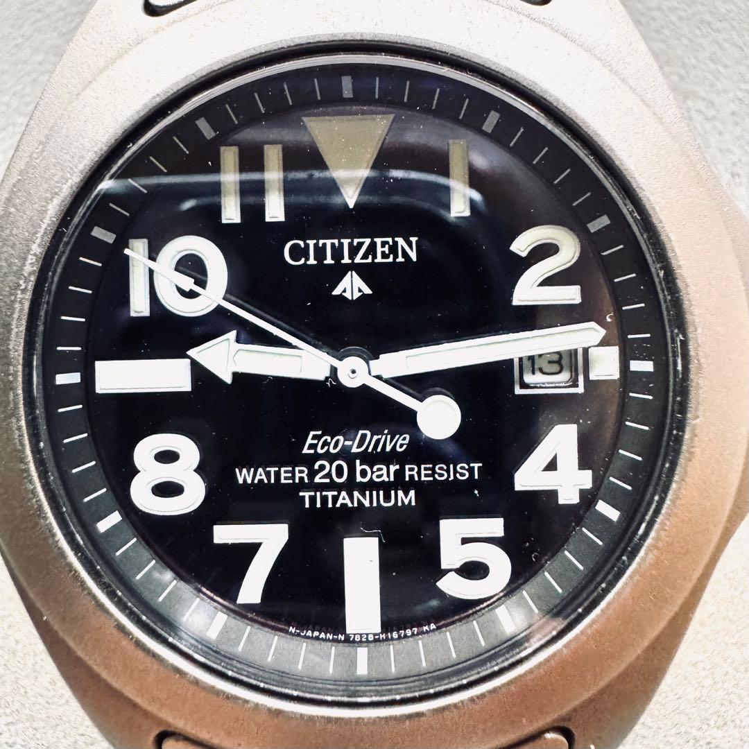 稼動品 シチズン ECO-DRIVE プロマスター チタニウム製 ベルト延長駒付