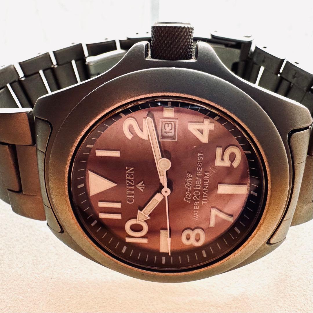稼動品 シチズン ECO-DRIVE プロマスター チタニウム製 ベルト延長駒付