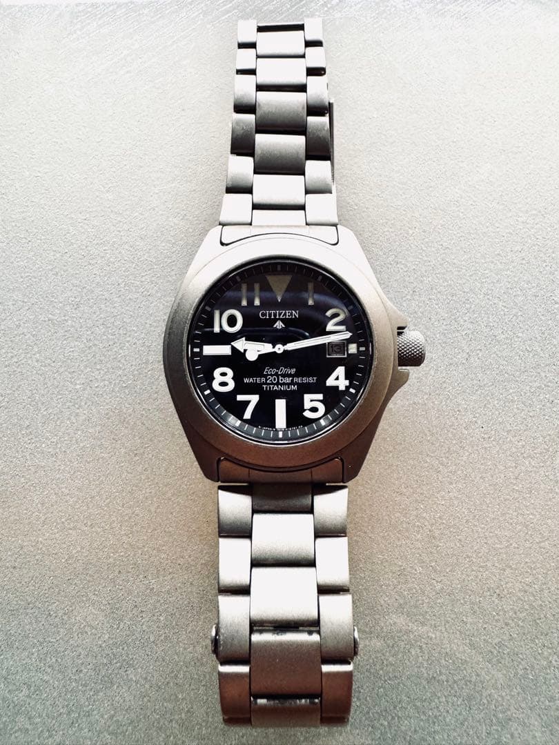 稼動品 シチズン ECO-DRIVE プロマスター チタニウム製 ベルト延長駒付