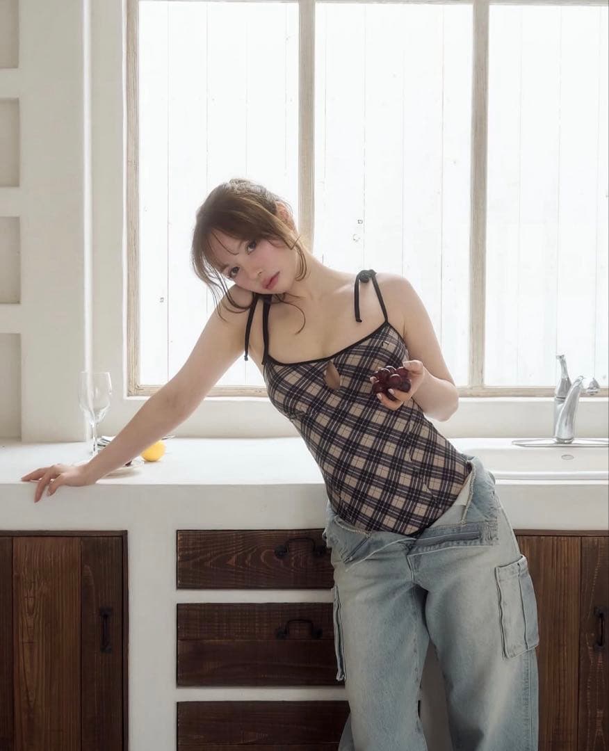 水着・ラッシュガード andmary Nadia check swim suit