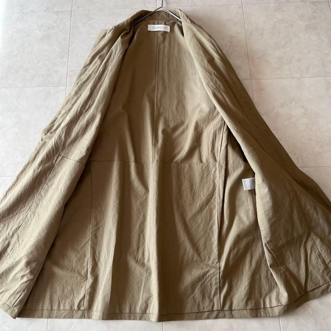 GALERIE VIE ギャルリーヴィーワイドステンカラーコート ベージュ 36