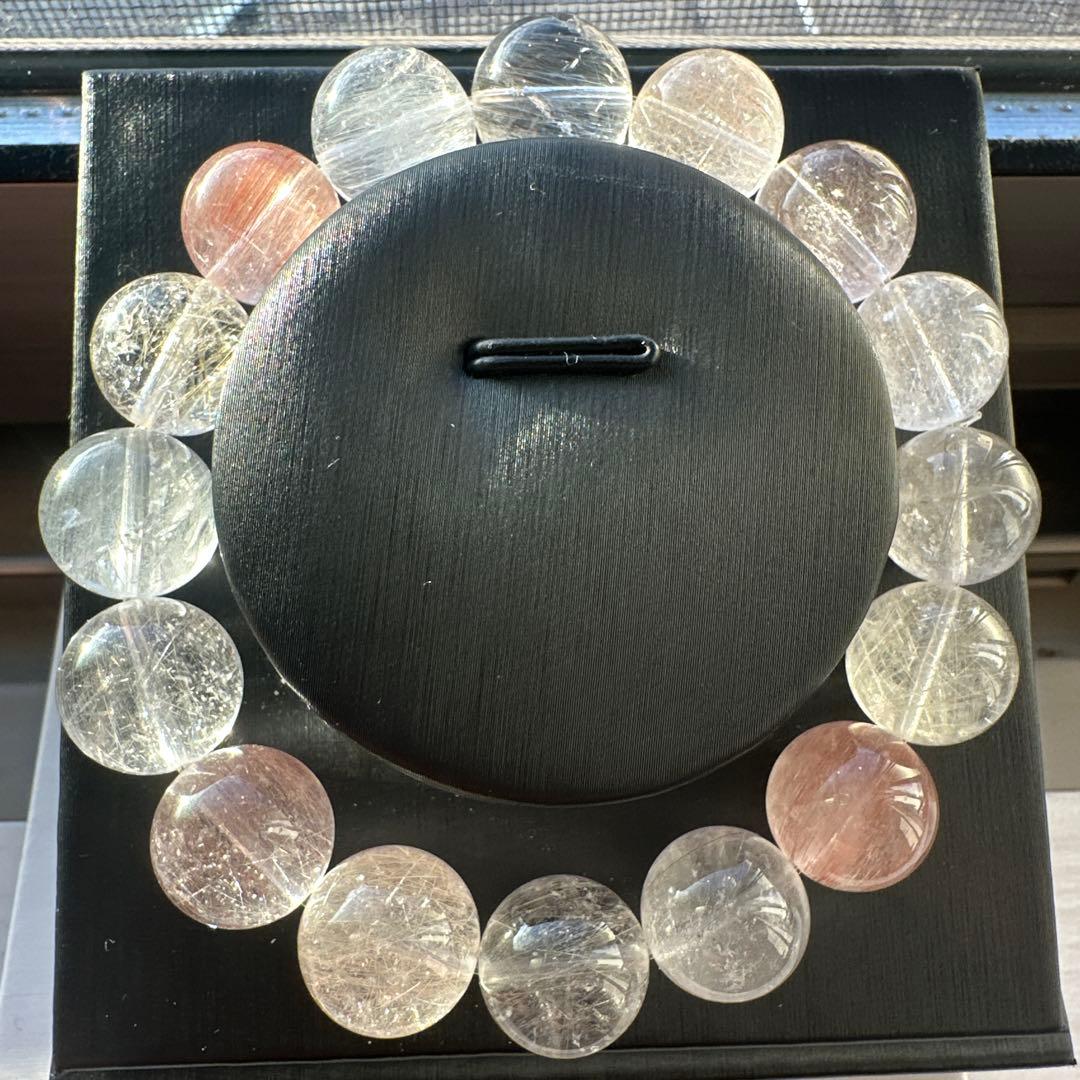 高品質　カラフルサゲニティッククォーツ　カラフルラビットヘア天然石パワーストーン