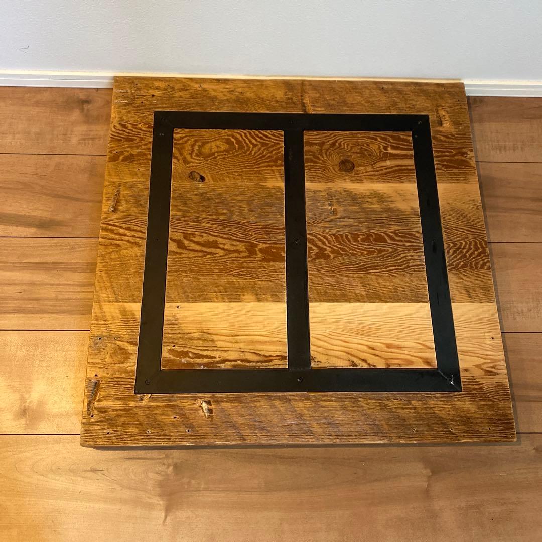 ‼️更に値下‼️お早めに★アンティーク古材テーブルアイアン脚カフェテーブル