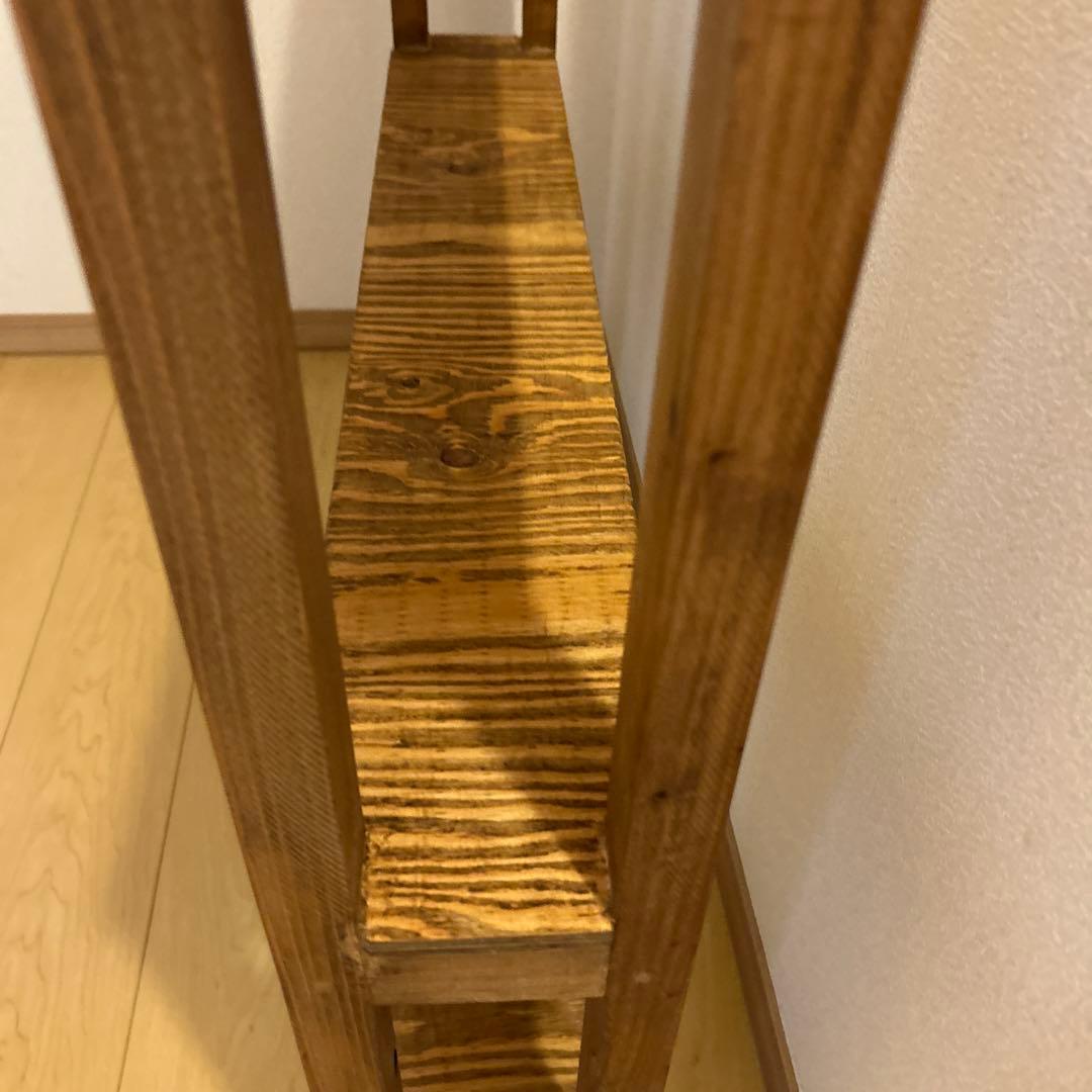 アンティーク風スリムラック　ハンドメイド　棚　飾り棚　木製家具