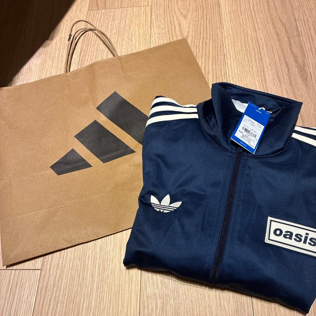 adidas x Oasis ファイヤーバード　トップ　ネイビー　Sサイズ