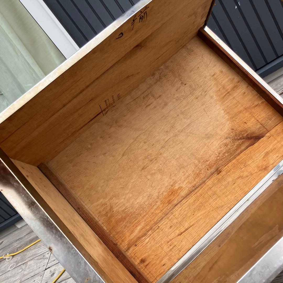 昭和レトロ インダストリアル ステンレスラック 作業台 飾り棚 古家具 古道具