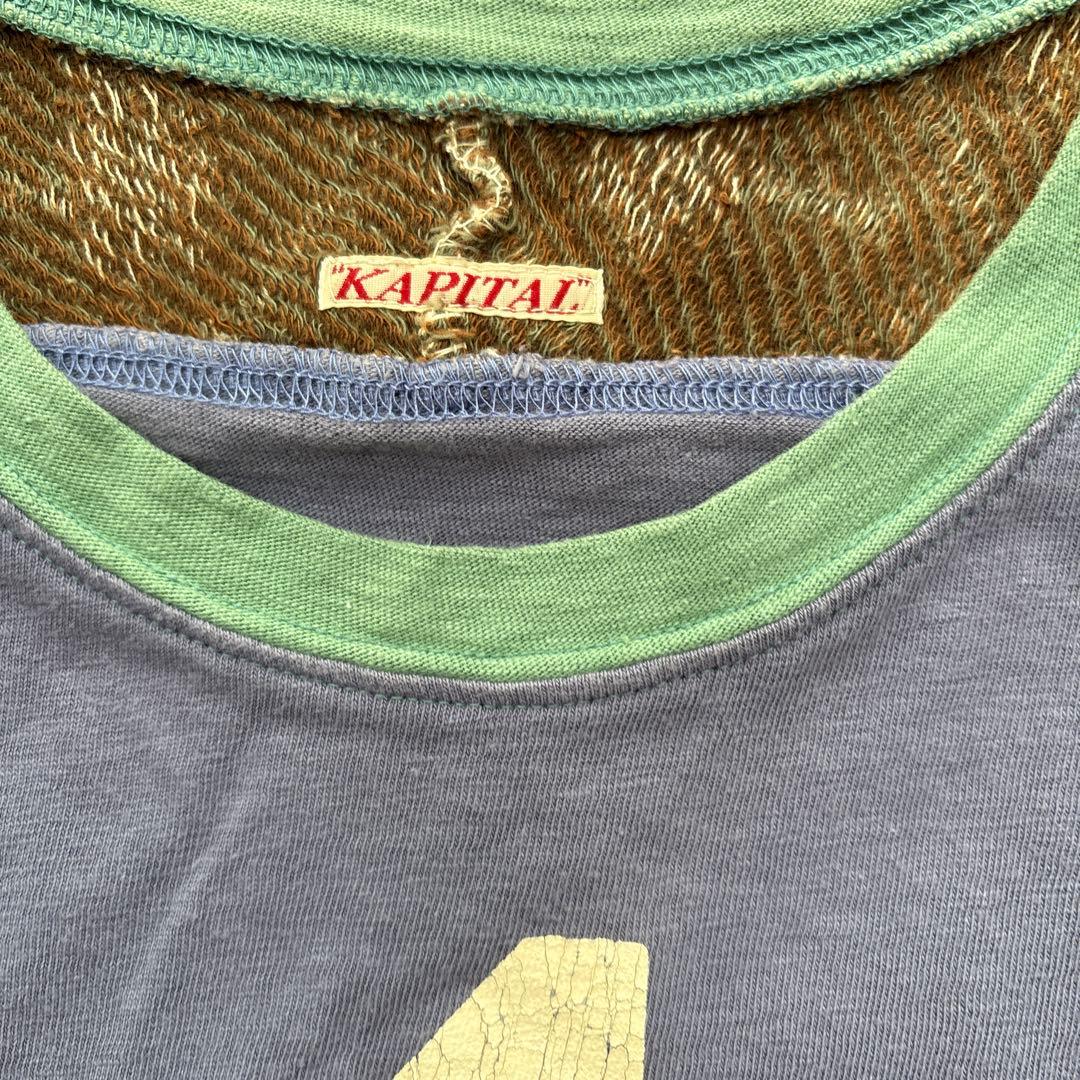 KAPITAL キャピタル　パッチワーク　ラグランシャツ