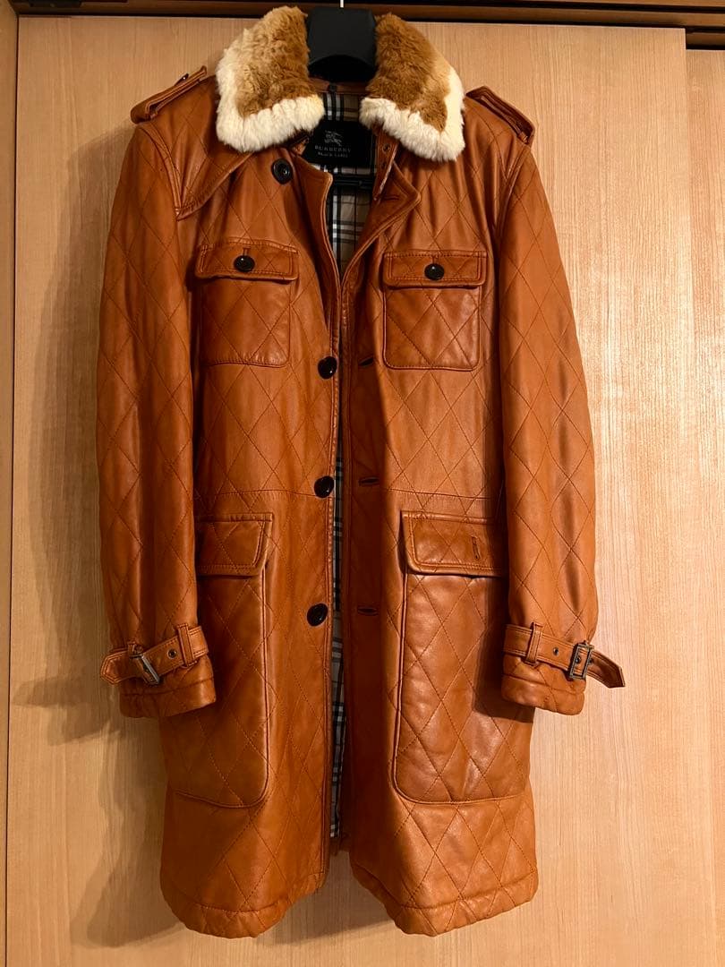 ピ*ー様 Burberry Black Label レザートレンチコート