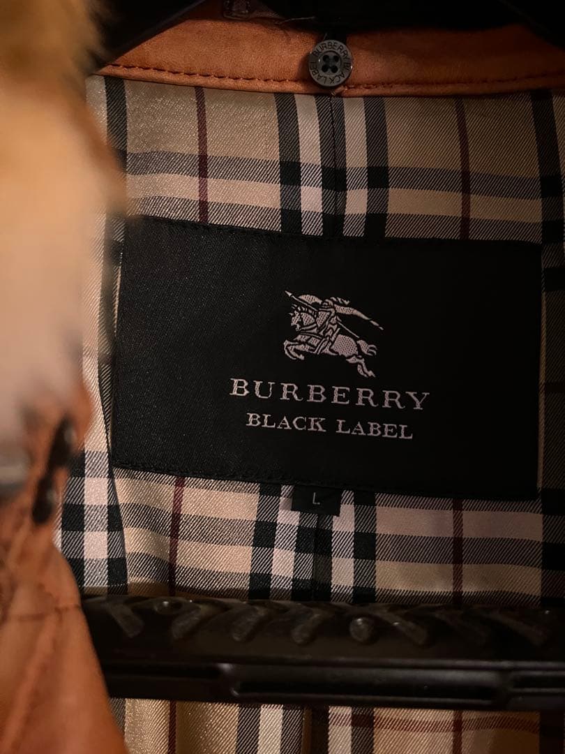 ピ*ー様 Burberry Black Label レザートレンチコート