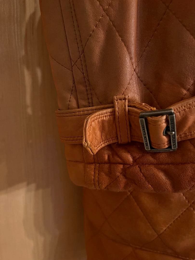 ピ*ー様 Burberry Black Label レザートレンチコート