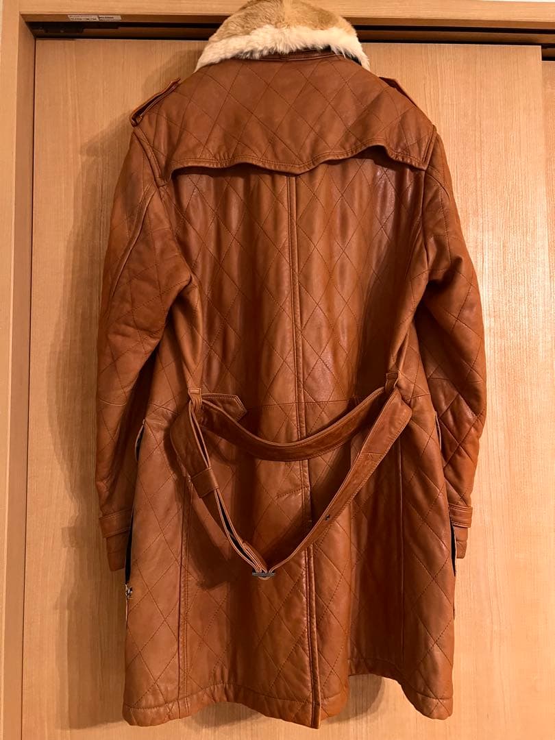 ピ*ー様 Burberry Black Label レザートレンチコート