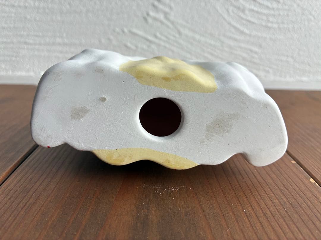 輪葉葉　三匹の猫　招き猫　陶器置物