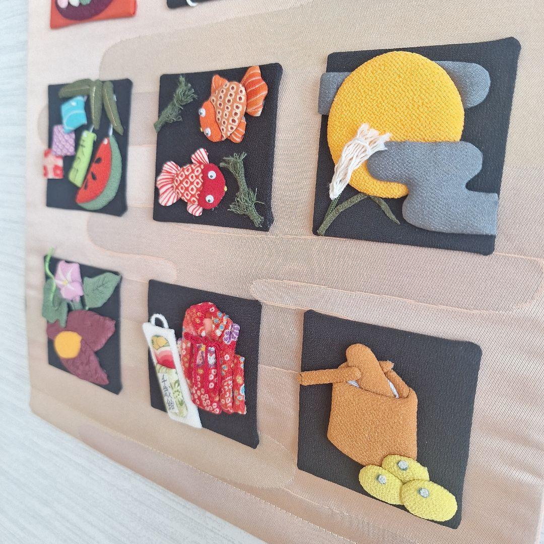 押絵　季節のカレンダー　タペストリー