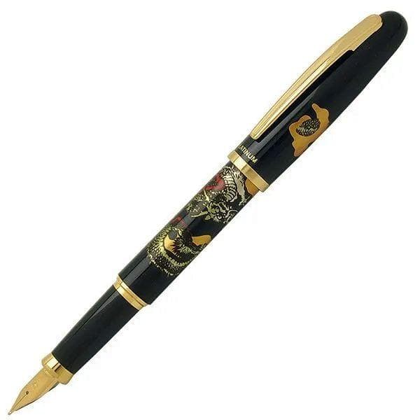 【新品】プラチナ万年筆 近代蒔絵「美巧・双龍」細字（Ｆ）