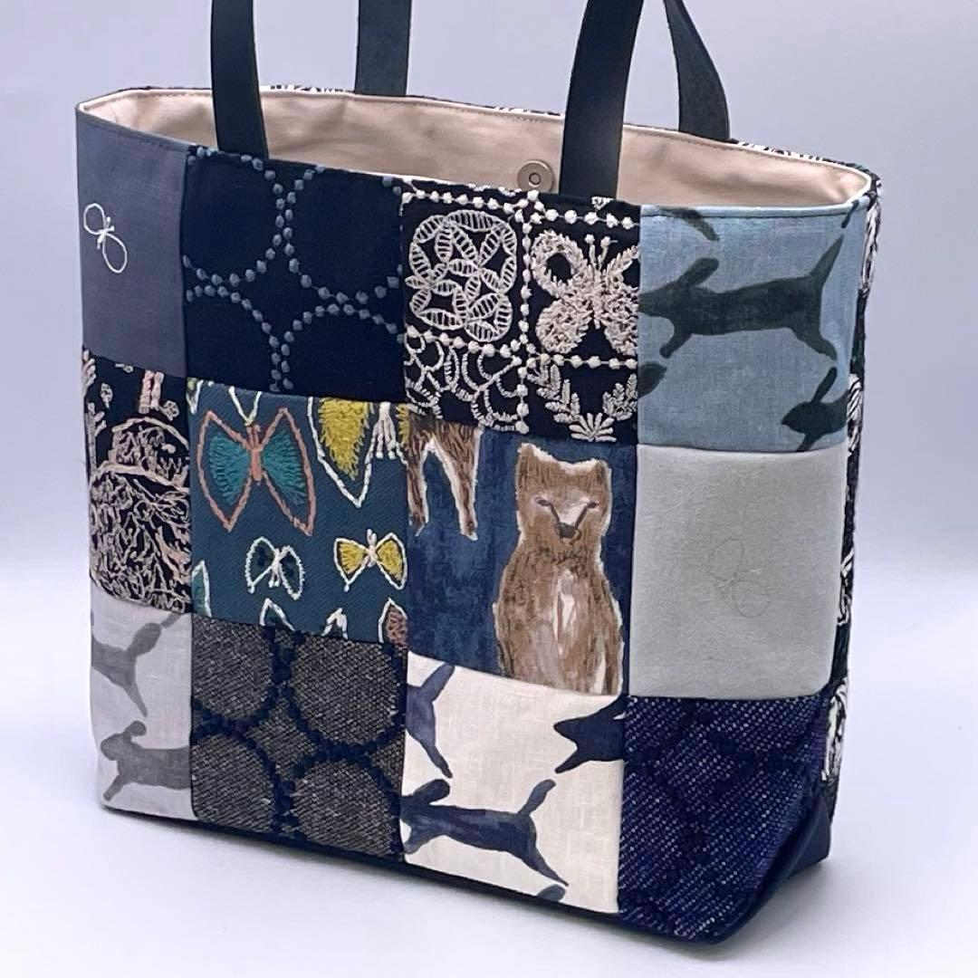 ㊿ミナペルホネン*パッチワーク トートバッグ ハンドメイド