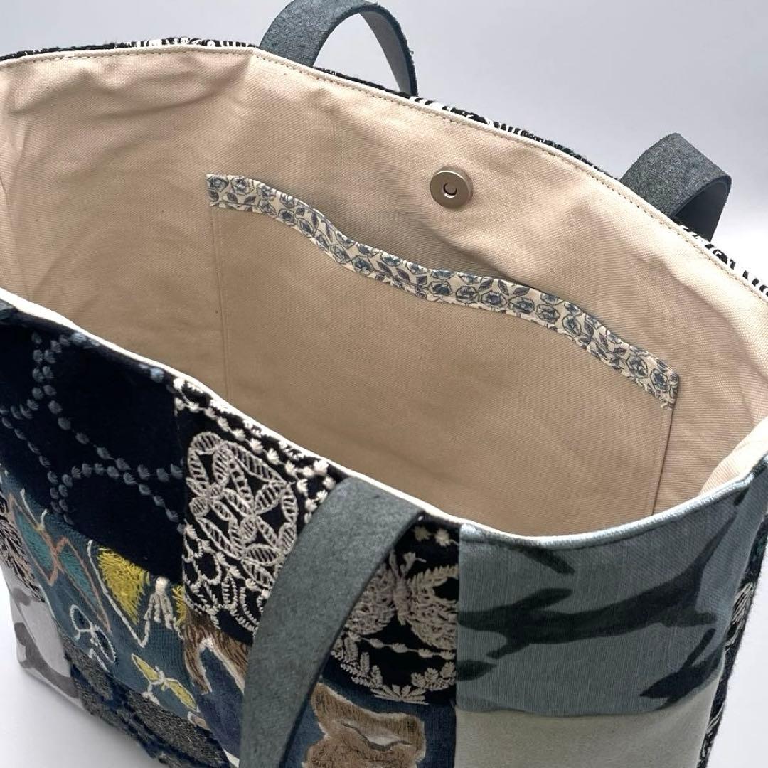 ㊿ミナペルホネン*パッチワーク トートバッグ ハンドメイド