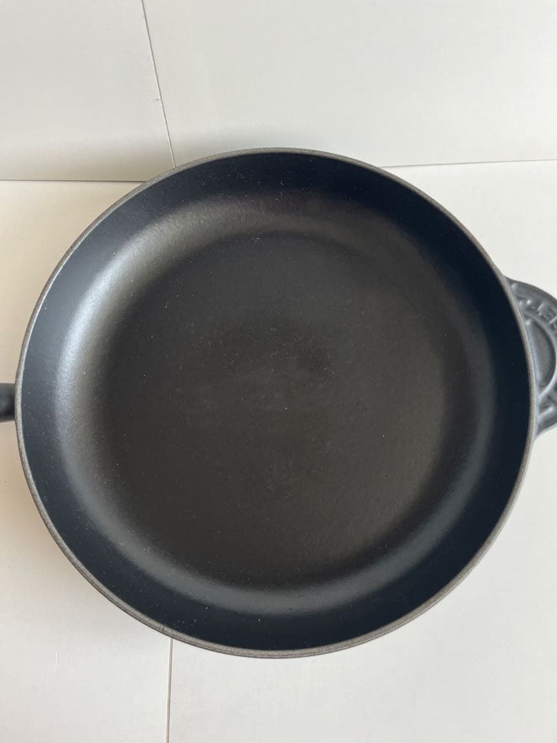 廃盤　ルクルーゼ　フライパン　ウッドハンドル　25cm マットブラック