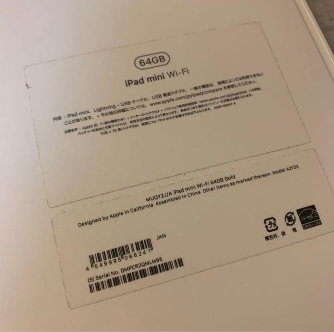 【美品】 iPad mini Wi-Fi 第5世代 【ピンクゴールド】64GB