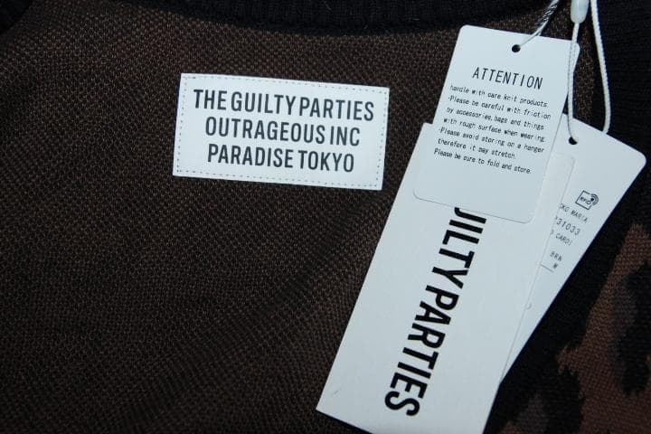 WACKO MARIA ワコマリア レオパード柄 ジャガードニットカーディガン