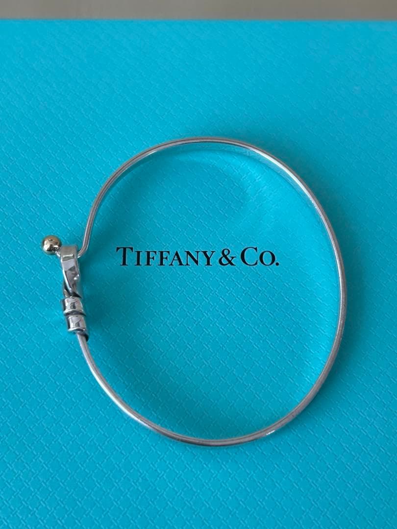 Tiffany & Co. フック&アイ バングル シルバー K18 コンビ