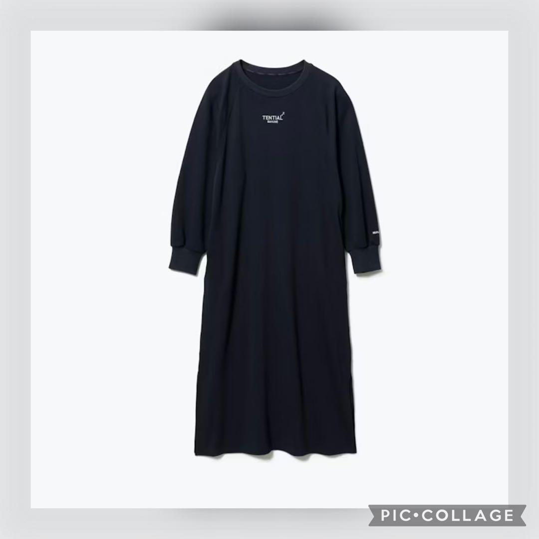 【新品未使用】BAKUNE スウェットワンピース パジャマ Mサイズ ネイビー