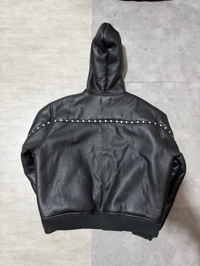 【最安値】AFB STUDDED HOODED BOMBER JACKET