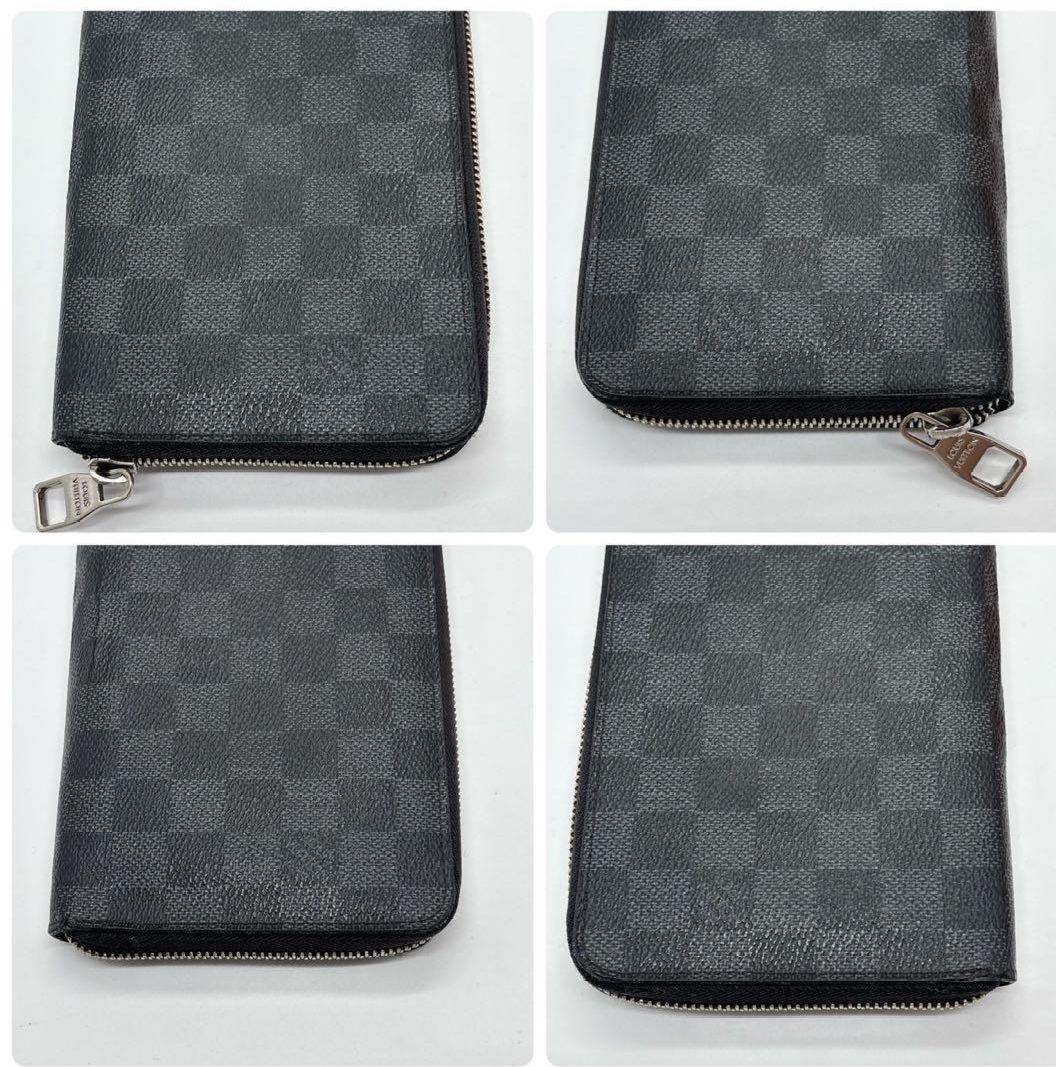 美品 ルイヴィトン ジッピーオーガナイザー ダミエグラフィット ブラック 長財布