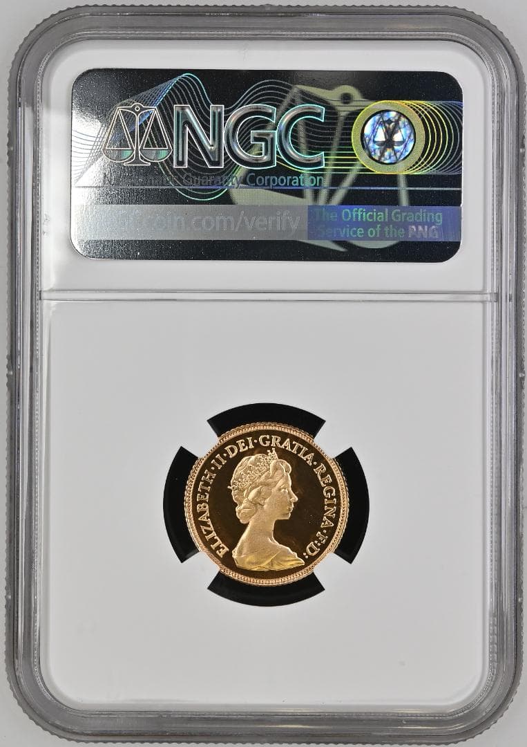 準最高鑑定　NGC-PF69 ヤングエリザベス　ハーフソブリン　1984