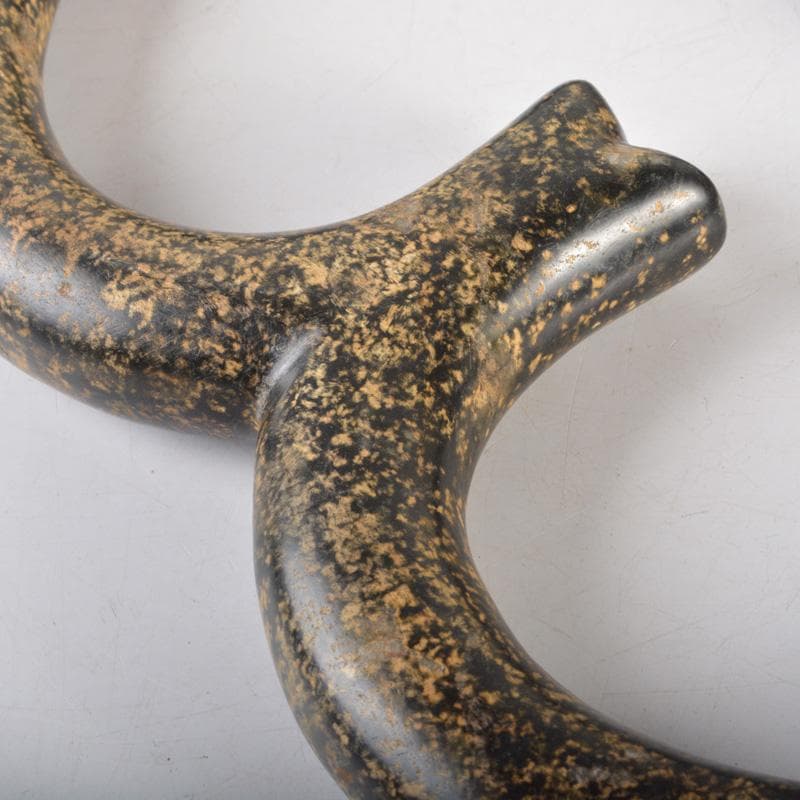 中国　玉石彫刻　神獣刻　玉器　玉壁　V　5141