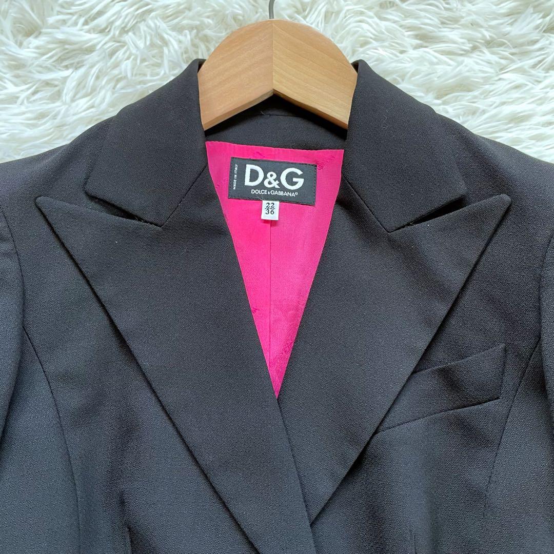 D&G DOLCE & GABBANA ブラックさシングル1Bパンツスーツ