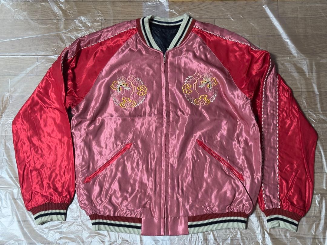 【一時的に値下げ】2022年秋冬 テーラー東洋 スカジャン サテン 龍 白虎