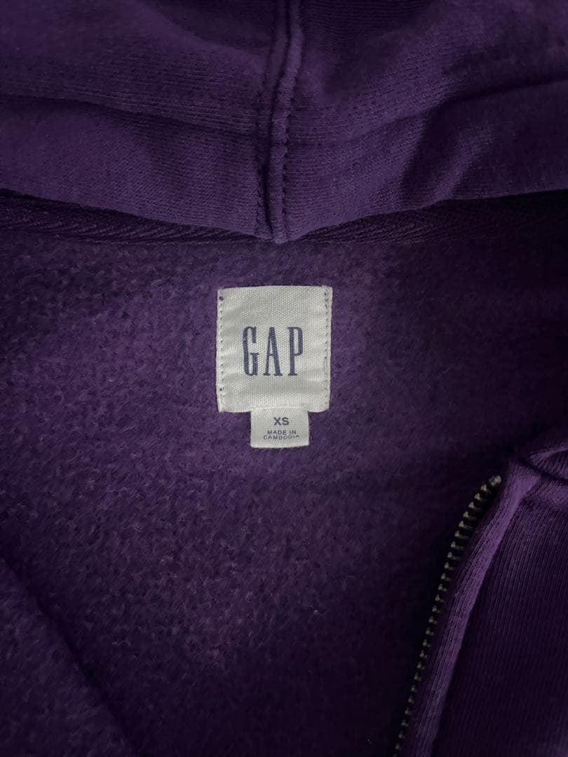 希少 GAP パープル ジップパーカー 紫 XS