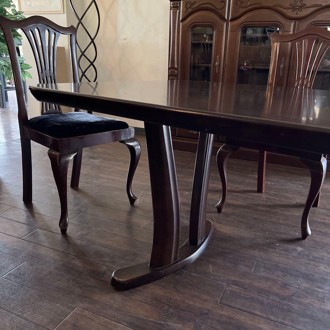 k074 カリモク家具 Direttore ダイニングテーブル 180㎝ ダーク