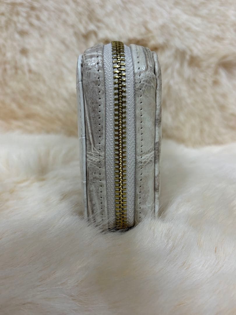 【微使用美品】　ヒマラヤクロコダイル　ラウンドファスナー長財布