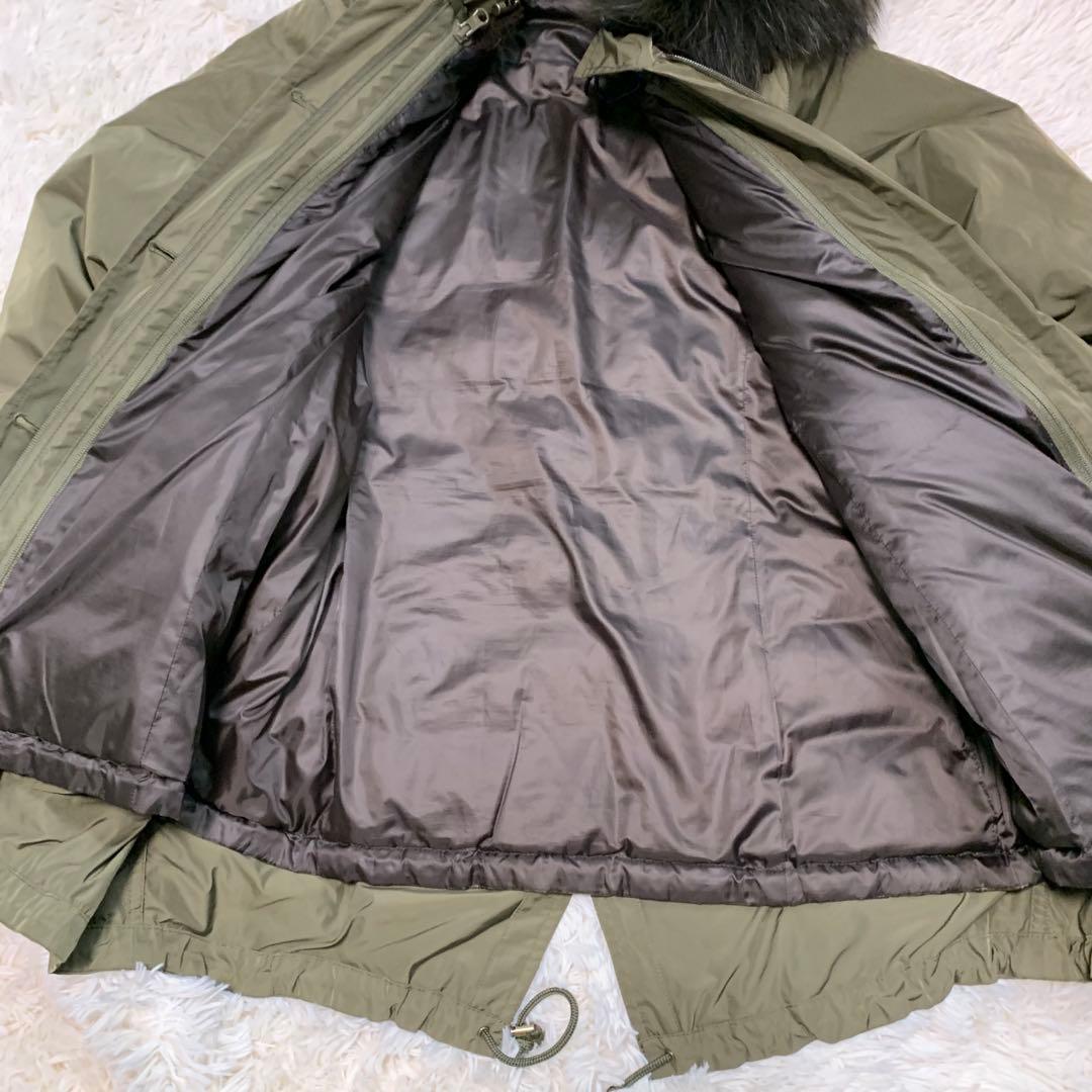 【23区】3way ダウンライナー　モッズコート　ラクーンファー　カーキ