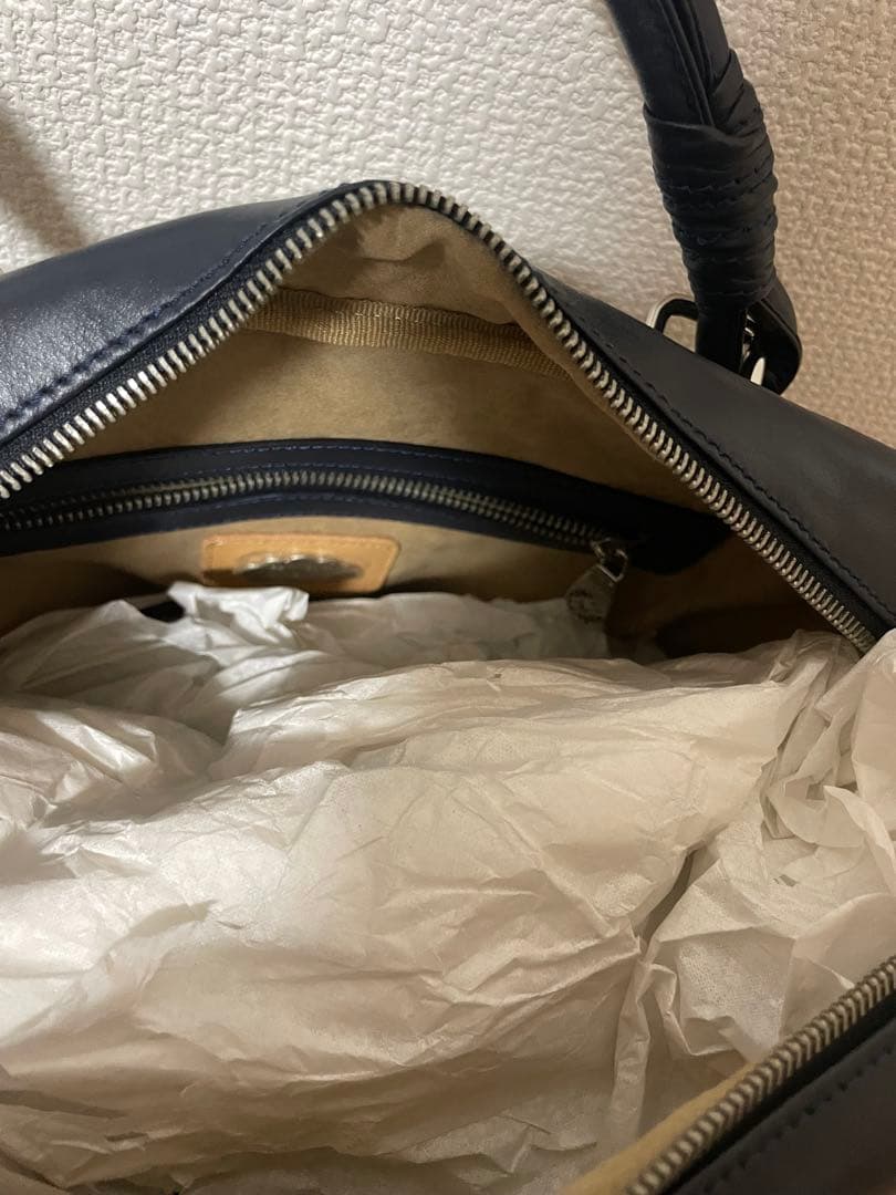 muta ネイビー レザー トートバッグ