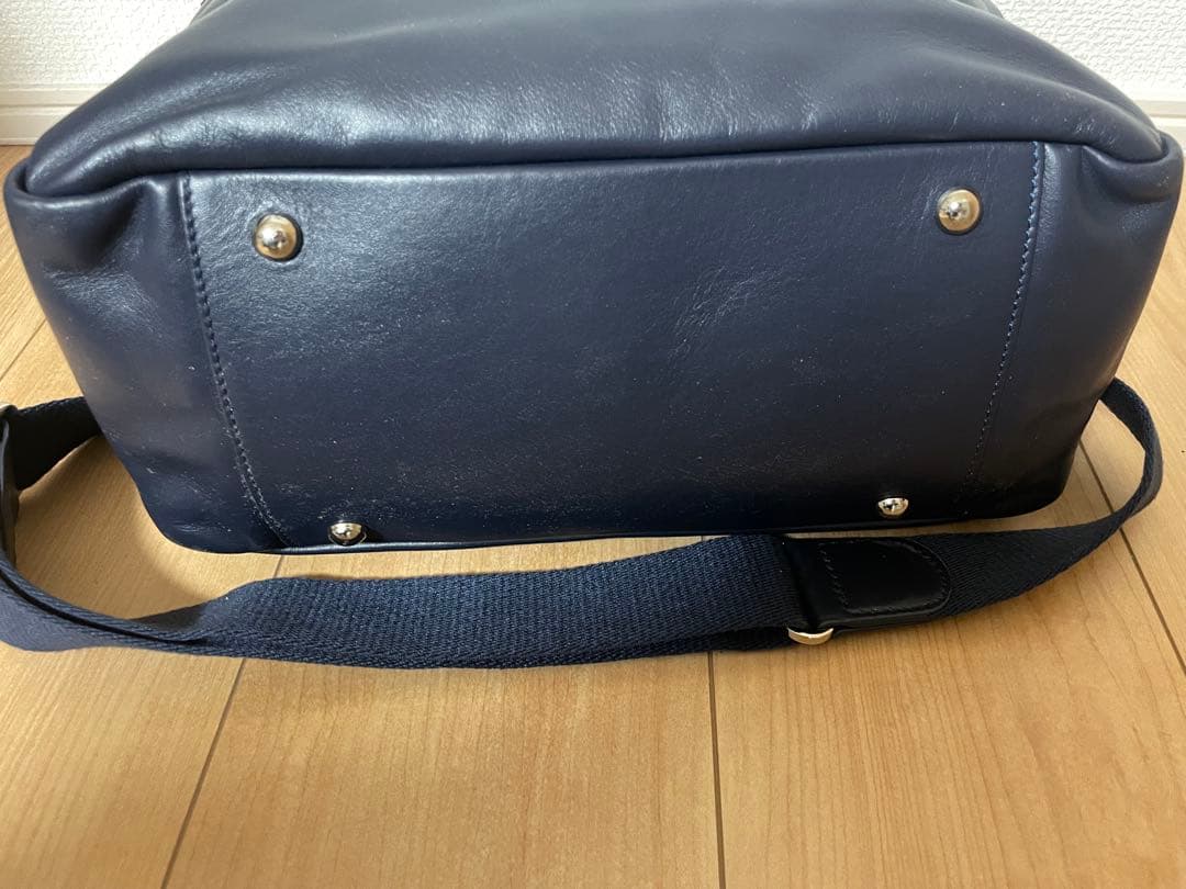 muta ネイビー レザー トートバッグ