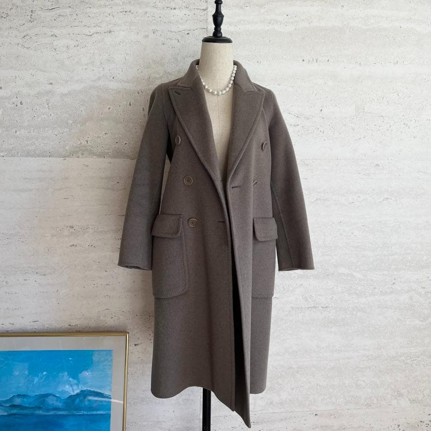美品★LOROPIANA★肉厚ベビーカシミヤ★ダブルフェイス★ロングコート