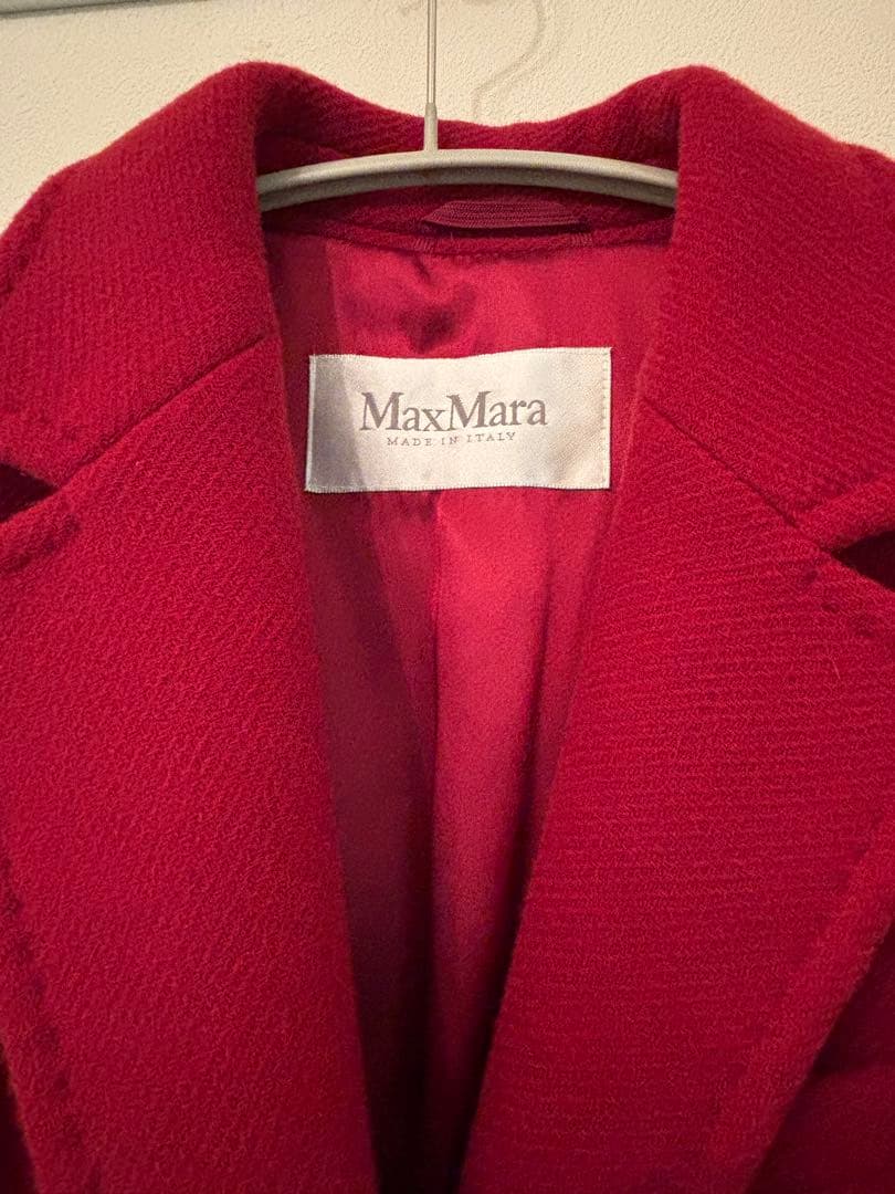 Max Mara●白タグ、アンゴラ混ロング、チェスター●40、Lサイズ