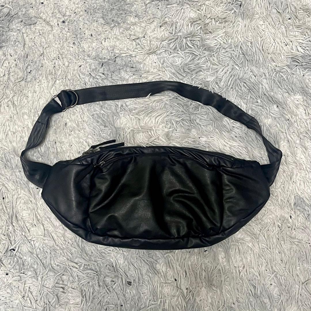 バッグ ATTACHMENT SYNTHETIC LEATHER WAIST BAG