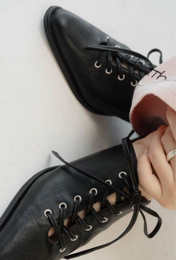 靴 Knuth Marf lace up pointed toe pumps