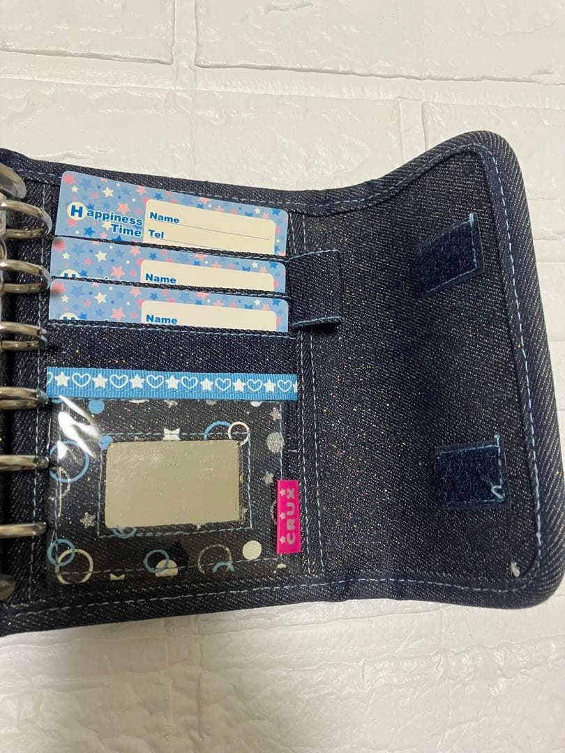 希少 平成レトロ Y2K シール帳 手帳 6穴バインダー デニム チェーン