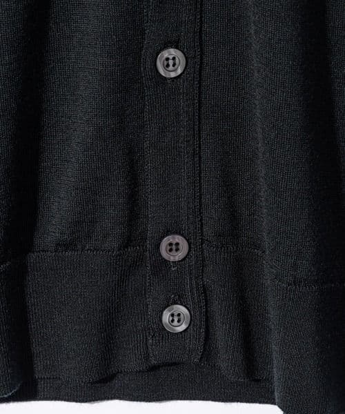 未使用新品 JOHN SMEDLEY V NECK CARDIGAN 黒 M