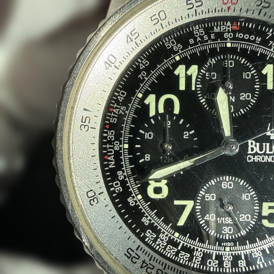 g*1様 Bulova クロノグラフ フスモセコデイト46111 メンズ 202