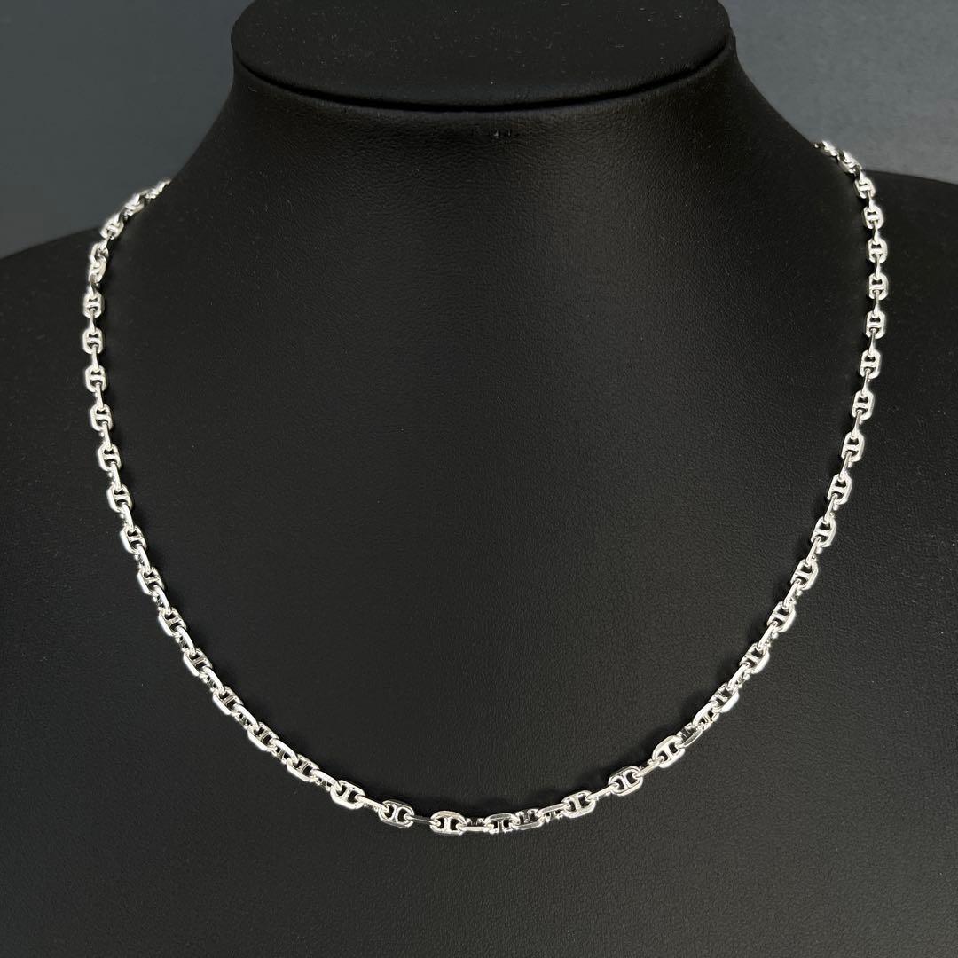 シルバー925 アンカーチェーン マリーナチェーン ネックレス 50cm3mm