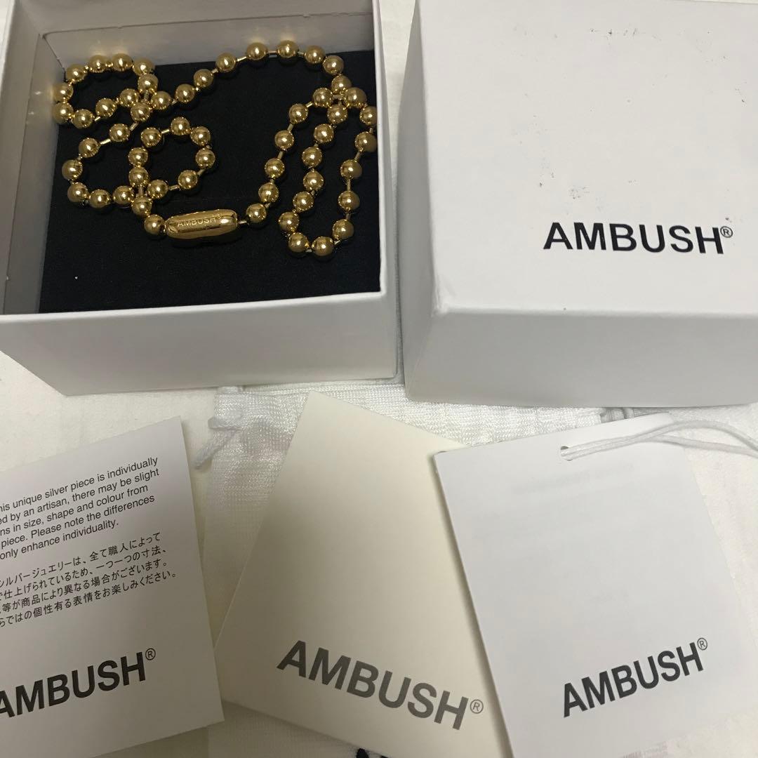 【AMBUSH 】ボールチェーンネックレス　ゴールド