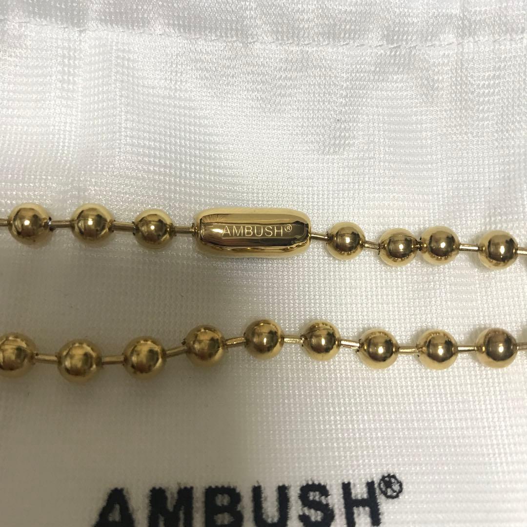 【AMBUSH 】ボールチェーンネックレス　ゴールド